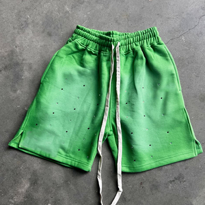 กางเกงขาสั้นผู้ชายวินเทจสำหรับฤดูร้อนผลิตจากผ้าฝ้าย100% ซักกรดและแสงแดดใส่โลโก้ได้ตามต้องการ - Product Image 5