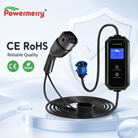 Chargeur EV portable 7 kW 32 A Type 2 monophasé 230 Vca 50 Hz IP67 avec câble de 5 m pour applications de charge domestique et de garage en Europe