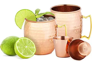 Liste des tailles et du poids des mugs en cuivre utilisés sur le marché international - Produits de barware - Product Image 1