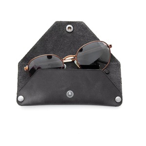 Distressed Genuine Leather Sunglasses <b>Case</b> Classic Luxury Vintage Water Resistant Handmade Eyewear Protector Wholesale Pouch - Product Image 4