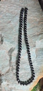 6.50 MM 16 InchBlack faceted Round Cut Moissanite Beads Hand Made Making For Jewelry - Product Image 4