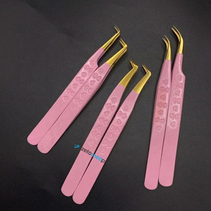 Pinces à cils professionnelles pour volume - Acier inoxydable de qualité chirurgicale, prise ferme, outils d'extension de cils en gros - Product Image 4