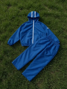 Conjunto Deportivo Unisex con Capucha, Diseño de Bloques de Color, Secado Rápido, Poliéster, para Otoño, Talla Adulto, Corte Regular - Product Image 1