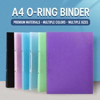 Classeur A4 robuste personnalisé avec logo, 2, 3 ou 4 anneaux, en PP durable, avec anneaux métalliques sécurisés pour fournitures scolaires et de bureau