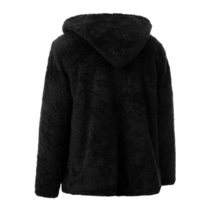 Chaqueta de Forro Polar con Capucha para Hombre, Abrigo Informal de Invierno de Color Sólido, Corte Regular, Tejido Jersey, Transpirable, de Secado Rápido, 100% Algodón - Product Image 3