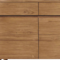 Commode à tiroirs en teck naturel de style luxueux pour chambre à coucher, hôtel, appartement, meubles