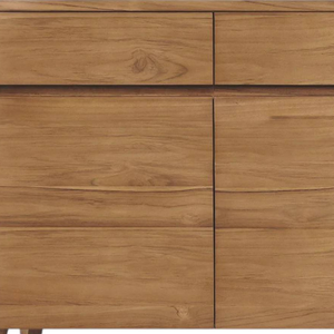 Commode à tiroirs en teck naturel de style luxueux pour chambre à coucher, hôtel, appartement, meubles - Product Image 6