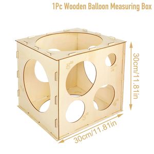 <span class=keywords><strong>Ballon</strong></span> Boîte De Mesure Arche De Mariage Décor Tailles Boîtes Bois Sizer Cubes En Bois Pliable Mesure Taille pour Fêtes Mariages - Product Image 2