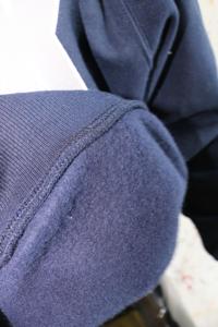 Sweat-shirt à col montant BRECK BLUE 100% GRIS avec broderie appliquée, col large, URBAN PRODUCTIONS - Product Image 6