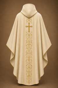 Casulla Bordada Católica, Casulla Bordada Personalizada para Iglesia, Casulla Tradicional Católica Bordada - Product Image 4