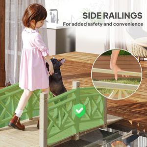 Ponte da Giardino in Legno Naturale da 1,5 m per Laghetti, Fiumi e Corsi d'Acqua nel Cortile, per Paesaggistica e Pavimentazione - Product Image 4
