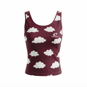Débardeur côtelé vert pour femme, col rond, style formel, longueur standard, en polyester/coton, écologique et respirant - Product Image 3