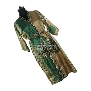 Robe kimono vintage KL001 en soie mélangée, manches longues, pour l'hiver et l'automne, robe de demoiselle d'honneur - Product Image 5