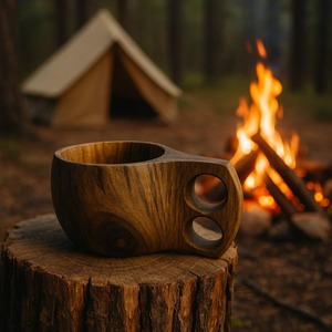 Taza Kuksa Premium, Taza de Madera Hecha a Mano a un Precio Accesible para Café, Té, Campamento, Senderismo y Viajes, Taza Kuksa Natural - Product Image 2