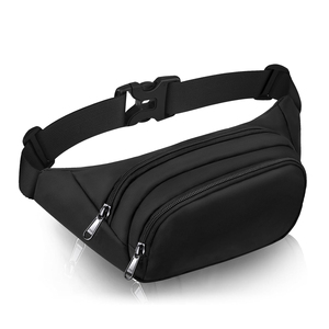 Riñonera unisex de nailon con cierre de cremallera ajustable, riñonera de viaje de 13,8 pulgadas con múltiples bolsillos para teléfono, tableta y pasaporte - Product Image 4