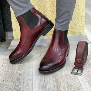 Zapatos/botas formales y ejecutivas de tobillo alto de piel para hombre en todos los colores