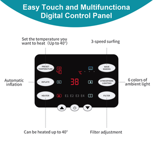 Piscine gonflable portable de 81,1''*27,9'' pour 4 à 6 personnes, bain à remous extérieur avec couverture et 6 perles lumineuses colorées - Product Image 4
