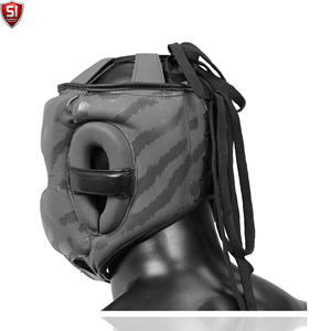 Protector de Cabeza de Cuero Vacuno Personalizado OEM para MMA, Casco de Boxeo para Kickboxing, Karate, Taekwondo con Diseño Facial - Product Image 5