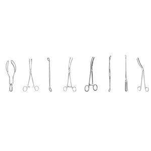 Ensemble de pansements chirurgicaux manuels réutilisables en acier inoxydable argenté avec logo personnalisable, certifié CE, pour usage hospitalier, garantie 1 an - Product Image 5