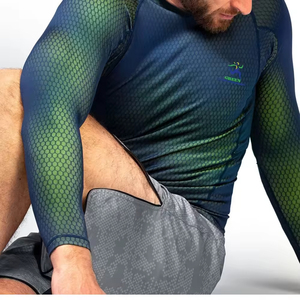 T-shirt de compression personnalisé à manches courtes avec logo de surf MMA_BJJ, Rashguard de Jiu Jitsu sublimé, Créez votre propre Rash Guard personnalisé - Product Image 3