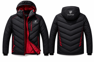Veste d'hiver matelassée imperméable à capuche pour homme, personnalisée, pour la randonnée en plein air, veste décontractée, fabricant OEM ODM - Product Image 4