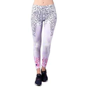 Leggings Deportivos de Cintura Alta Elástica para Mujer, Transpirables, Ajustados, con Estampado, para Fitness, Running, Gimnasio, Yoga - Product Image 3