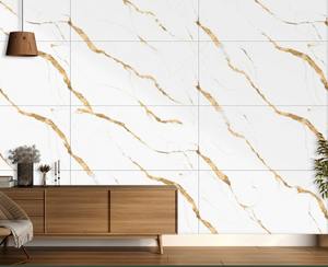 Baldosas de Porcelana con Aspecto de Piedra Natural, Mármol Pulido de Alto Brillo, Gran Formato 600x1200mm, Baldosas para Pared y Suelo, Piedra Sinterizada - Product Image 3