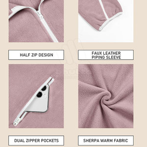 เสื้อสเวตเชิ้ตผู้หญิงพรีเมียม ผ้าเชอร์ปาฟลีซหนานุ่ม สำหรับฤดูหนาว มีโลโก้ด้านหน้า ผ้าหนัก 340 กรัม เหมาะสำหรับวันอากาศหนาว - Product Image 5