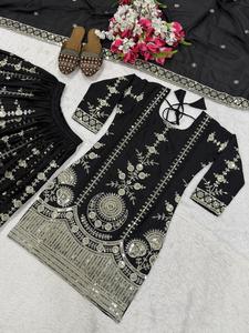 ชุดชาราร่าแบบดั้งเดิมพร้อมผ้าคลุมไหล่  เปิดตัวชุดออกงานดีไซน์ใหม่ ชุดชาราร่า ปาลาซโซ และผ้าคลุมไหล่ ราคาขายส่ง - Product Image 6