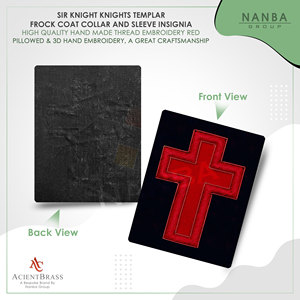 Insignia Roja para la Manga del Abrigo de los Caballeros Templarios |   Roseta de Caballero Templario |   Regalia de los Caballeros Templarios - Product Image 2