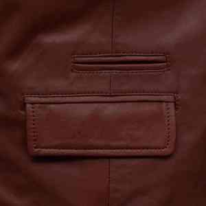 Luxurious High Quality Outdoor Genuine <b>Mens</b> <b>Leather</b> <b>Vest</b> Breathable Winter Warm Waterproof Quick Dry Casual Solid Color Custom - Product Image 6