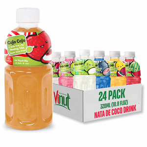 Muestra gratis disponible 330ml bebida de jugo tropical con Nata De Coco y gelatina-Fabricante de etiqueta privada VINUT, venta al por mayor, bajo MO - Product Image 1