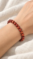 Bracelet en bois de santal rouge, bracelet en bois naturel perlé, bracelet traditionnel fait à la main, bracelet spirituel pour homme et femme, cadeau