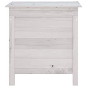 Boîte de rangement de jardin moyenne en bois de sapin massif blanc - Product Image 4