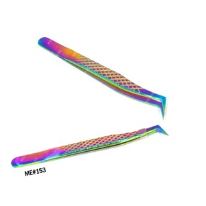 Pinzas rusas para extensiones de pestañas, calidad superior, de acero inoxidable, puntiagudas, personalizadas, nuevas - Product Image 1