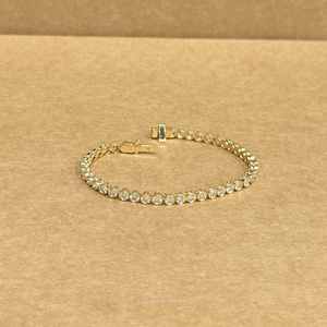 Collection de luxe, bracelet en or 14 carats avec pierres naturelles et diamants de laboratoire, élégant bijou pour femme, idéal pour les occasions spéciales - Product Image 3