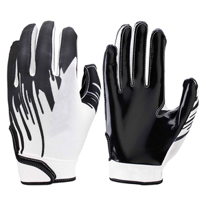 Customized Lightweight Breathable American Football Gloves with Hand Grips-Ice in My Veins Design - Product Image 4