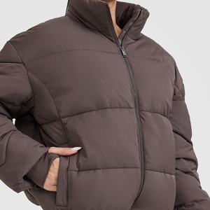 Solid Color Women Slim Fit Plain Blank New Design Puffer Down <b>Jacket</b> for Ladies Long Sleeves Puffer <b>Jacket</b> - Product Image 3