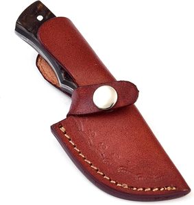 Couteau de camping et de dépecage artisanal en acier Damas à haute teneur en carbone, 5,50 pouces, lame pleine longueur, HRC60-65 - Product Image 3