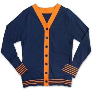 Women's Casual Winter Knitted <b>Cardigan</b> V-Neck Design Wool/Cashmere Classical Sorority Embroidery <b>Front</b> Customizable OEM ODM - Product Image 1