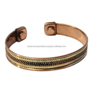 Pulsera Magnética de Cobre Puro Hecha a Mano al por Mayor, Alivio para la Artritis, Control del Dolor y Equilibrio Energético para Hombres y Mujeres - Product Image 1