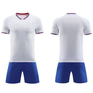 Uniforme de Fútbol para Niños, Conjunto de Camiseta de Manga Corta con Cuello en V, Poliéster que Absorbe la Humedad, para Todas las Temporadas, Ropa Unisex para Niños - Product Image 2