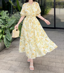 Venta al por mayor de vestidos florales de Vietnam - Vestidos casuales - Vestido de mujer al precio más bajo para el verano - Product Image 5