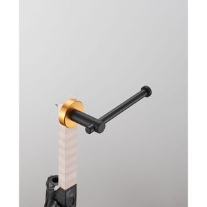 Set di 6 Accessori per Bagno in Alluminio Spesso, Portasciugamani da Parete 24 Pollici, Colore Nero e Oro - Product Image 3