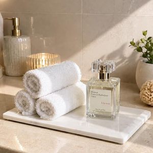 Plateau de service en marbre naturel de luxe, plateau décoratif en pierre pour la décoration de la maison, cuisine, table à manger, table basse, coiffeuse, salle de bain - Product Image 5