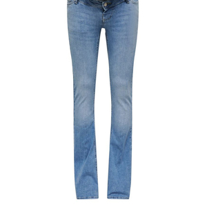 Jeans en denim déchirés pour femmes, coupe droite ample, respirants, délavage moyen, vente en gros OEM - Product Image 3