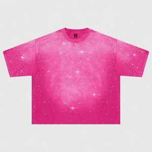 Nouveau T-shirt 100% Coton avec Strass pour Homme – T-shirt Décontracté de Luxe de Haute Qualité avec Transfert de Strass - Product Image 3