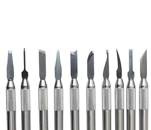 Kit d'outils de sculpture dentaire en acier inoxydable, couteaux à modeler, instruments de sculpture de l'argile et de la poterie, usage professionnel - Product Image 2