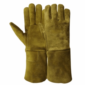 Cowhide Split Leather Safety <b>Gloves</b> for Industrial Workers Waterproof Abrasion Resistant Reinforced Welding Protection - Product Image 5
