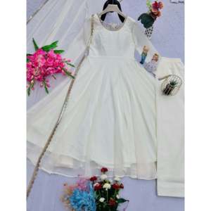 Women's Party Wear Gown Set with Pant and Beautiful Dupatta - Product Image 6